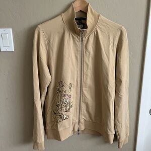 BCBGMAXAZRIA Sequin Embroidered Zip Jacket Size XL